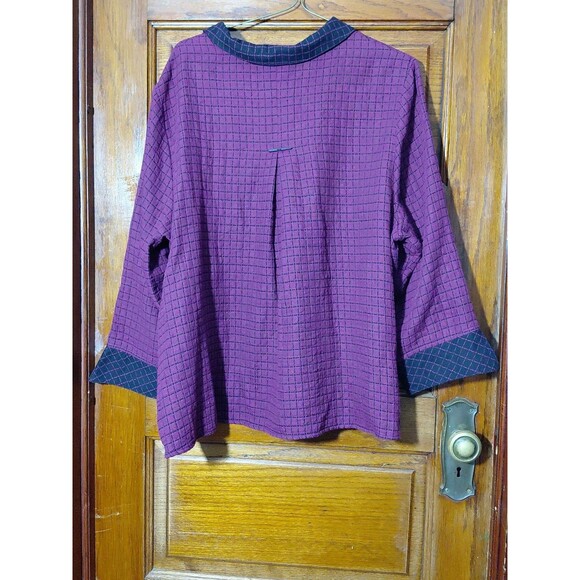Habitat Women's Sweater in Purple with Black Trim - Picture 7 of 11
